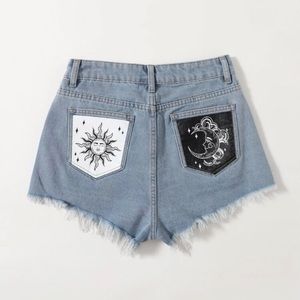 Sun and Moon Denim Shorts
